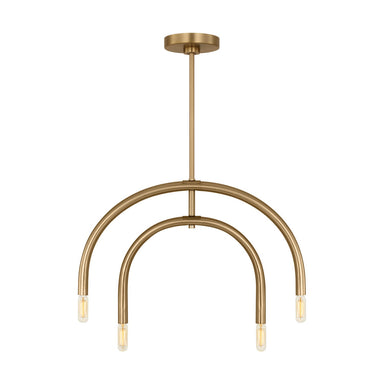 Visual Comfort Studio Canada - Four Light Chandelier - Hadden - Satin Brass- Union Lighting Luminaires Decor