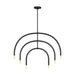 Visual Comfort Studio Canada - Six Light Chandelier - Hadden - Midnight Black- Union Lighting Luminaires Decor