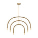 Visual Comfort Studio Canada - Six Light Chandelier - Hadden - Satin Brass- Union Lighting Luminaires Decor