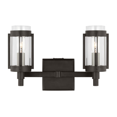 Visual Comfort Studio Canada - Two Light Bath Vanity - Flynn - Aged Iron- Union Lighting Luminaires Decor