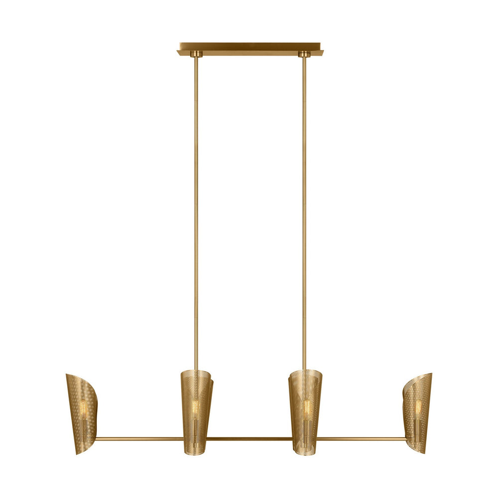 Visual Comfort Studio Canada - Six Light Chandelier - Plivot - Burnished Brass- Union Lighting Luminaires Decor