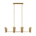 Visual Comfort Studio Canada - Six Light Chandelier - Plivot - Burnished Brass- Union Lighting Luminaires Decor