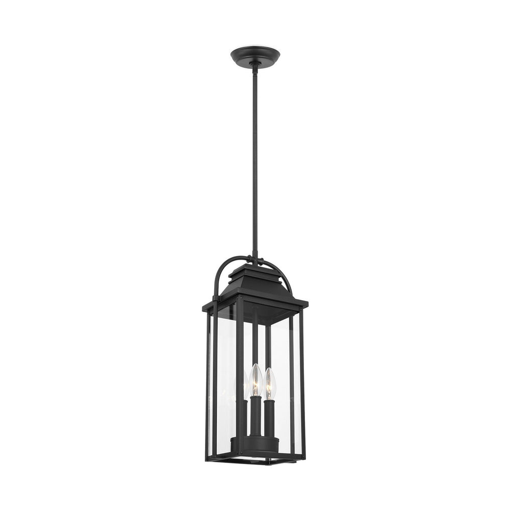 Visual Comfort Studio Canada - Three Light Outdoor Pendant - Wellsworth - Textured Black- Union Lighting Luminaires Decor