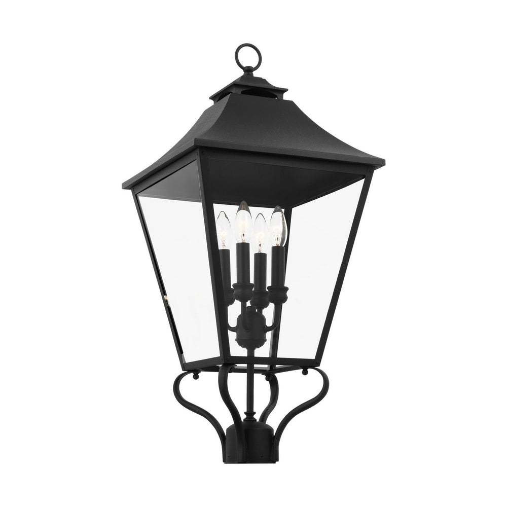 Visual Comfort Studio Canada - Four Light Outdoor Post Lantern - Galena - Textured Black- Union Lighting Luminaires Decor