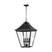 Visual Comfort Studio Canada - Four Light Outdoor Pendant - Galena - Textured Black- Union Lighting Luminaires Decor