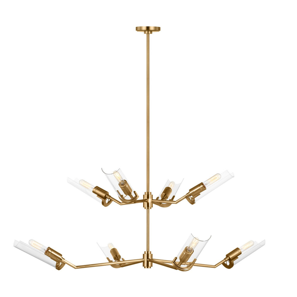 Visual Comfort Studio Canada - Eight Light Chandelier - Mezzo - Burnished Brass- Union Lighting Luminaires Decor