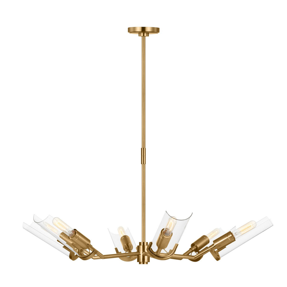 Visual Comfort Studio Canada - Six Light Chandelier - Mezzo - Burnished Brass- Union Lighting Luminaires Decor