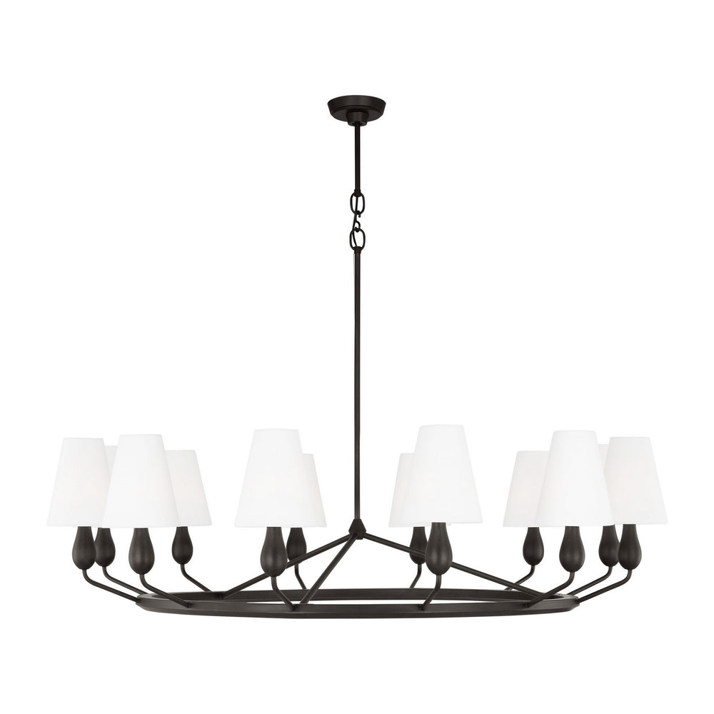 Visual Comfort Studio Canada - 12 Light Chandelier - Ziba - Aged Iron- Union Lighting Luminaires Decor