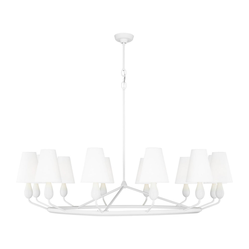 Visual Comfort Studio Canada - 12 Light Chandelier - Ziba - Matte White- Union Lighting Luminaires Decor