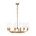 Visual Comfort Studio Canada - Six Light Chandelier - Ziba - Antique Gild- Union Lighting Luminaires Decor