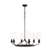 Visual Comfort Studio Canada - Six Light Chandelier - Ziba - Aged Iron- Union Lighting Luminaires Decor