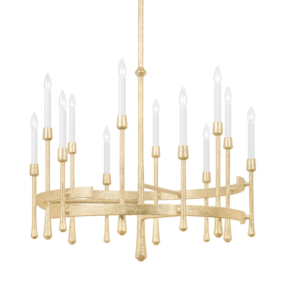 Hudson Valley Canada - 12 Light Chandelier - Hathaway - Vintage Gold Leaf- Union Lighting Luminaires Decor