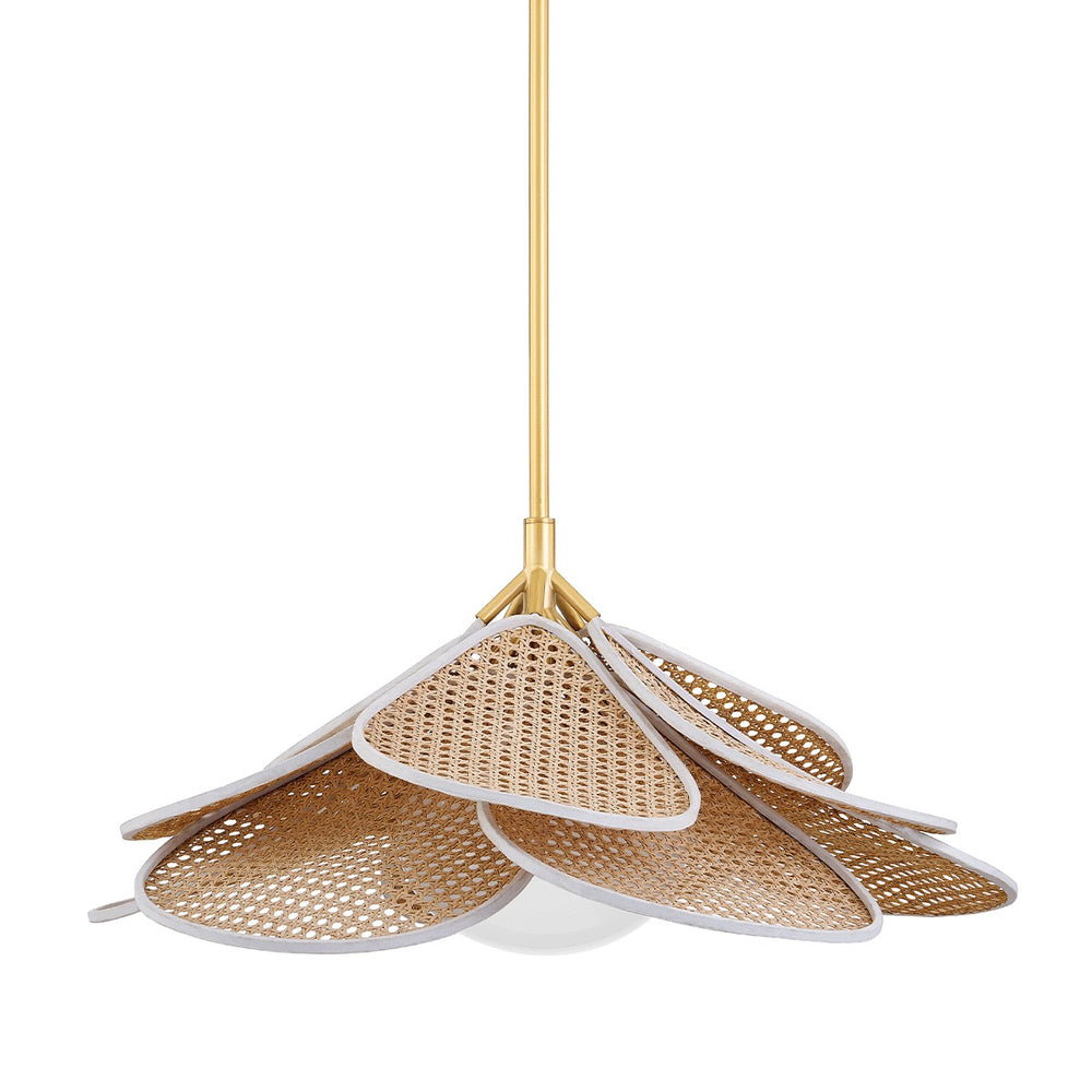 Hudson Valley Canada - One Light Pendant - Florina - Aged Brass- Union Lighting Luminaires Decor