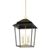 Hudson Valley Canada - Four Light Lantern - Natick - Aged Brass- Union Lighting Luminaires Decor