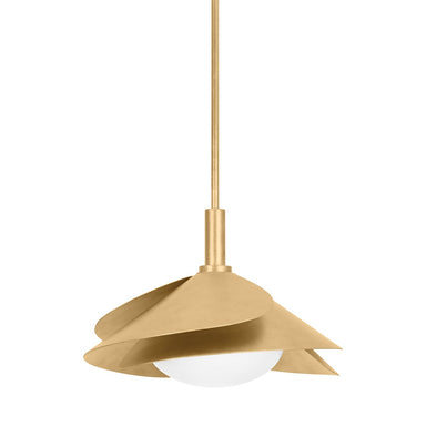 Hudson Valley Canada - One Light Pendant - Brookhaven - Vintage Gold Leaf- Union Lighting Luminaires Decor