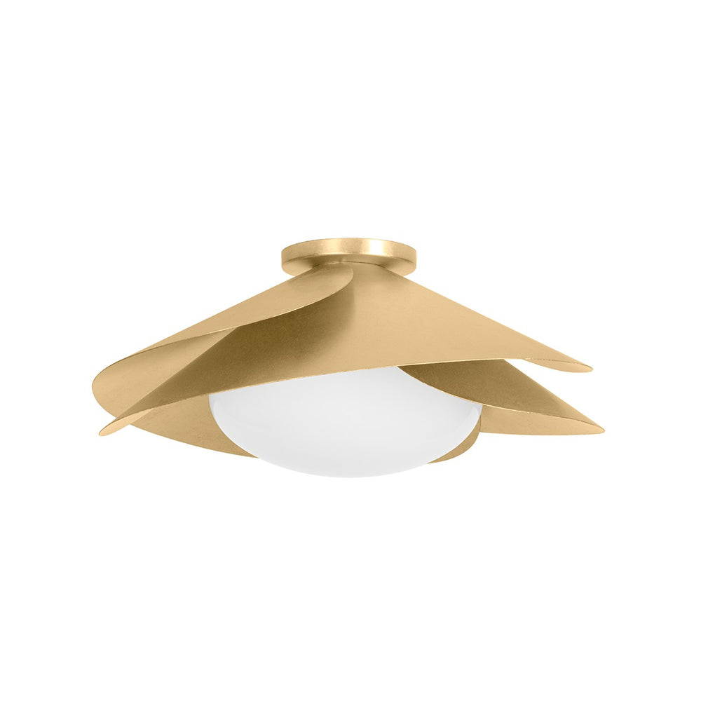 Hudson Valley Canada - One Light Flush Mount - Brookhaven - Vintage Gold Leaf- Union Lighting Luminaires Decor