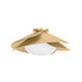 Hudson Valley Canada - One Light Flush Mount - Brookhaven - Vintage Gold Leaf- Union Lighting Luminaires Decor