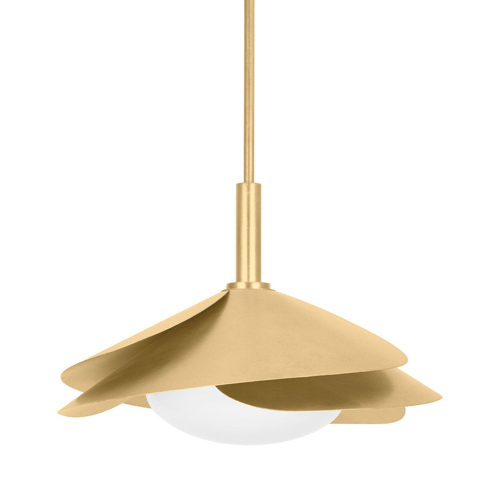 Hudson Valley Canada - One Light Pendant - Brookhaven - Vintage Gold Leaf- Union Lighting Luminaires Decor
