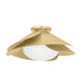 Hudson Valley Canada - One Light Flush Mount - Brookhaven - Vintage Gold Leaf- Union Lighting Luminaires Decor