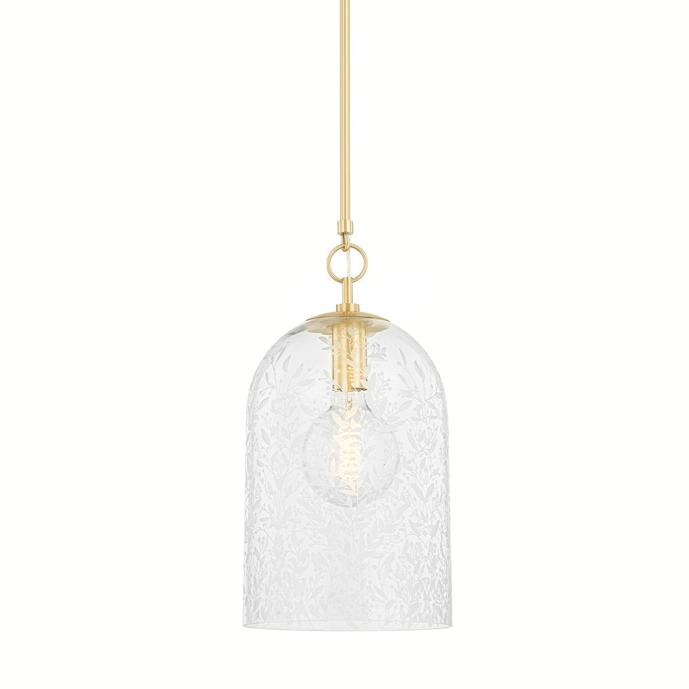 Hudson Valley Canada - One Light Pendant - Belleville - Aged Brass- Union Lighting Luminaires Decor