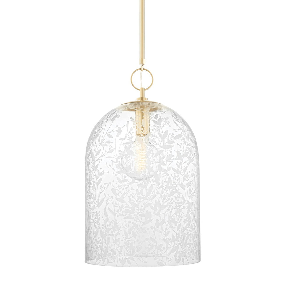 Hudson Valley Canada - One Light Pendant - Belleville - Aged Brass- Union Lighting Luminaires Decor