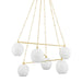 Hudson Valley Canada - Six Light Chandelier - Asbury Park - Aged Brass- Union Lighting Luminaires Decor