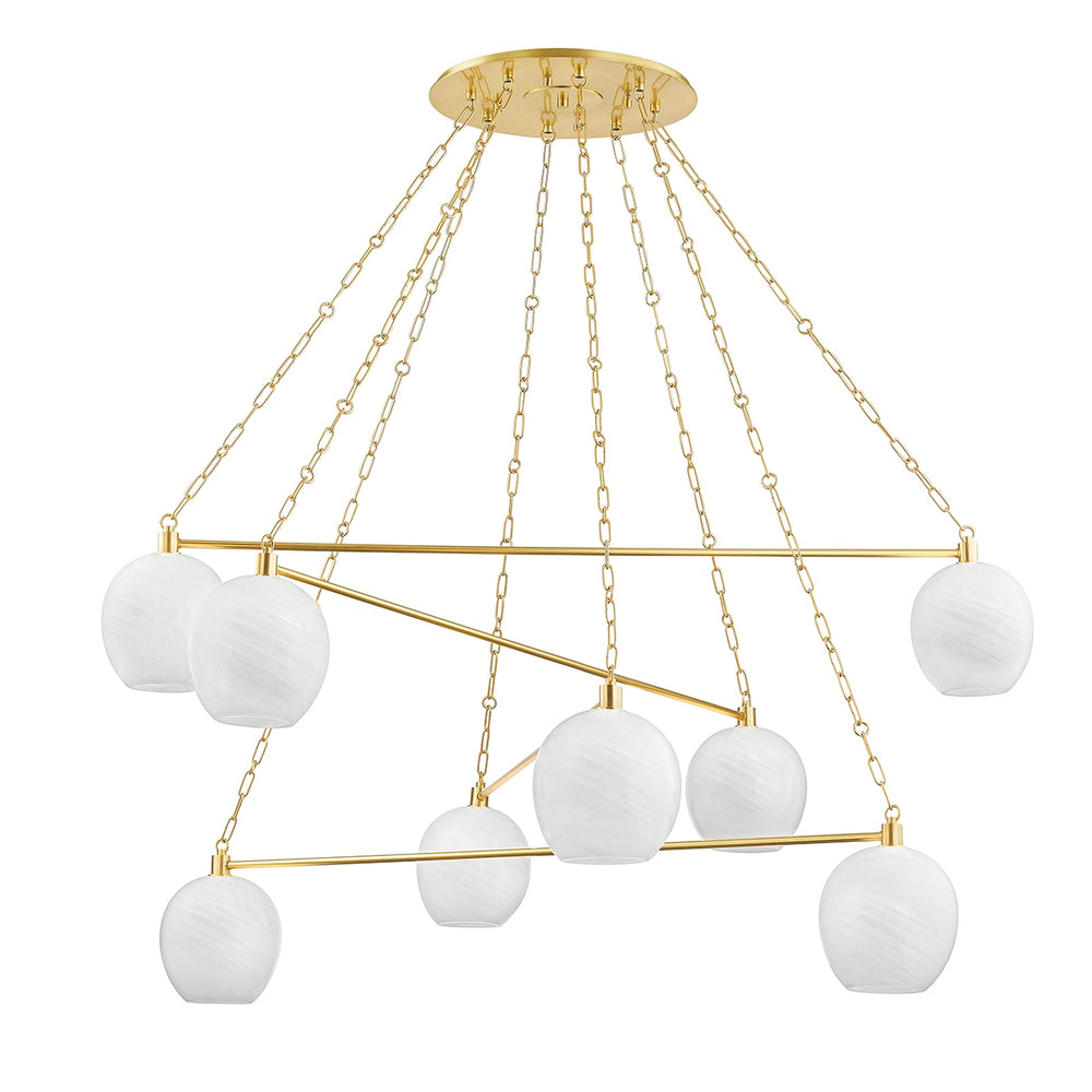 Hudson Valley Canada - Eight Light Chandelier - Asbury Park - Aged Brass- Union Lighting Luminaires Decor