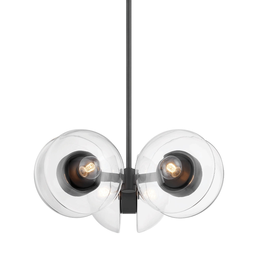 Hudson Valley Canada - Six Light Chandelier - Kert - Black Brass- Union Lighting Luminaires Decor
