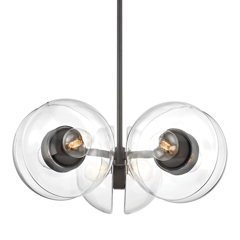 Hudson Valley Canada - Six Light Chandelier - Kert - Black Brass- Union Lighting Luminaires Decor