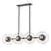 Hudson Valley Canada - Eight Light Island Pendant - Kert - Black Brass- Union Lighting Luminaires Decor