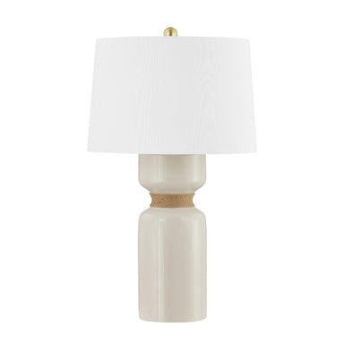 Hudson Valley Canada - One Light Table Lamp - Mindy - Aged Brass/Ceramic Ivory Crackle- Union Lighting Luminaires Decor