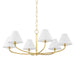Hudson Valley Canada - Six Light Chandelier - Stacey - Aged Brass- Union Lighting Luminaires Decor