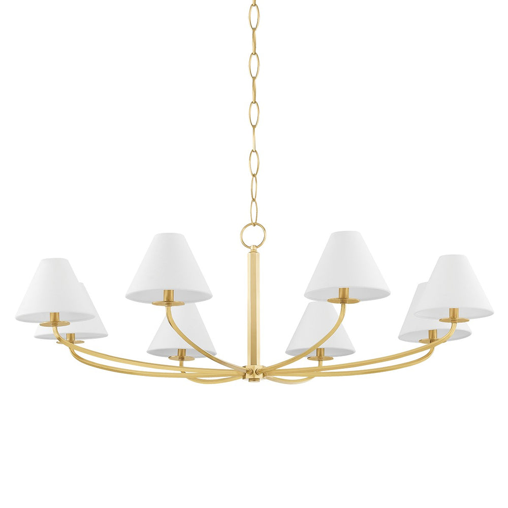 Hudson Valley Canada - Eight Light Chandelier - Stacey - Aged Brass- Union Lighting Luminaires Decor