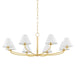Hudson Valley Canada - Eight Light Chandelier - Stacey - Aged Brass- Union Lighting Luminaires Decor