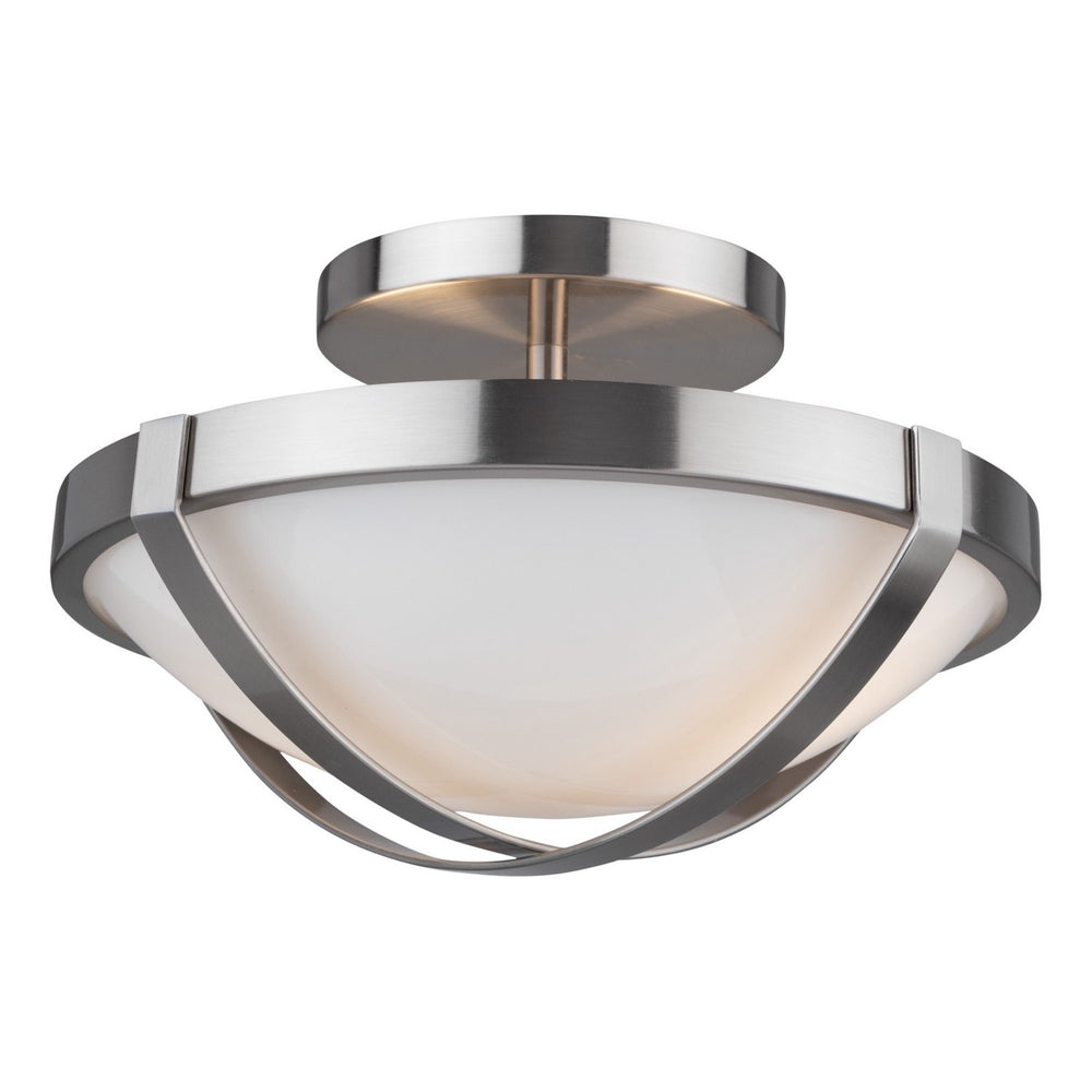 Artcraft Canada - Two Light Flush Mount - Cara - Brushed Nickel- Union Lighting Luminaires Decor