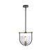 Artcraft Canada - One Light Pendant - Cheshire - Black & Brass- Union Lighting Luminaires Decor