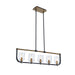 Artcraft Canada - Five Light Island Pendant - Cheshire - Black & Brass- Union Lighting Luminaires Decor