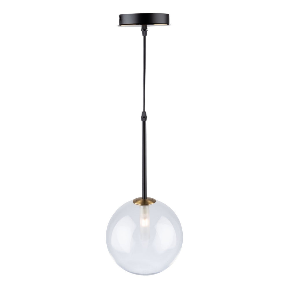 Artcraft Canada - One Light Pendant - Aurelia - Matte Black & Brass- Union Lighting Luminaires Decor