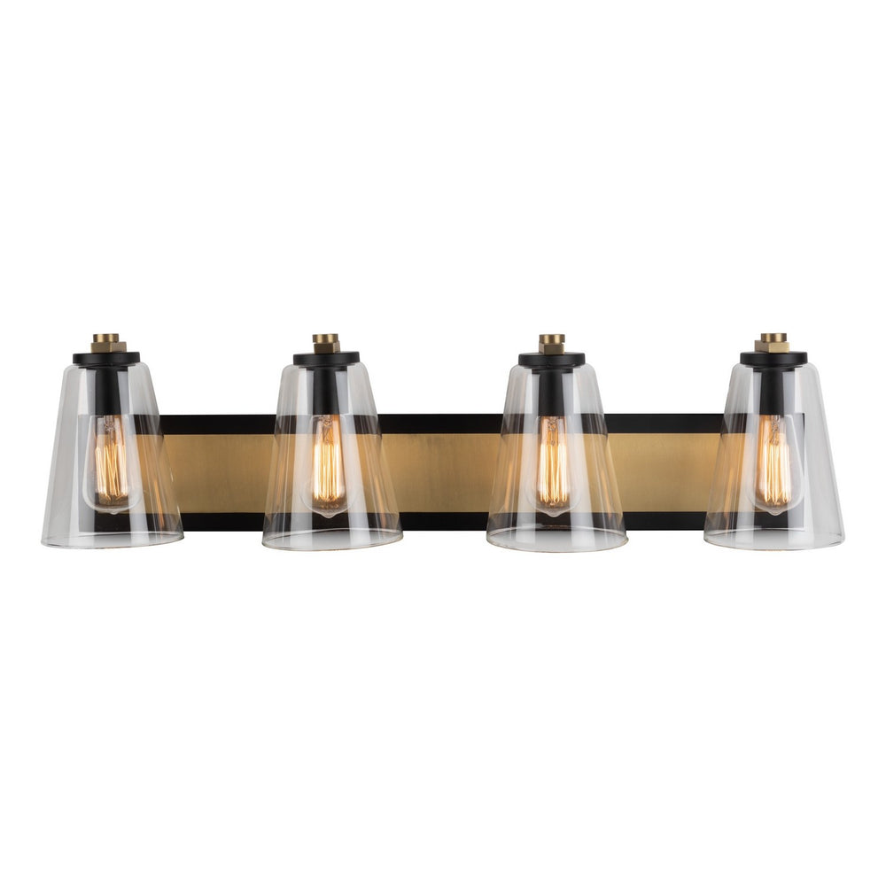 Artcraft Canada - Three Light Vanity - Treviso - Black & Brass- Union Lighting Luminaires Decor