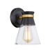 Artcraft Canada - One Light Wall Sconce - Kanata - Black & Brushed Brass- Union Lighting Luminaires Decor