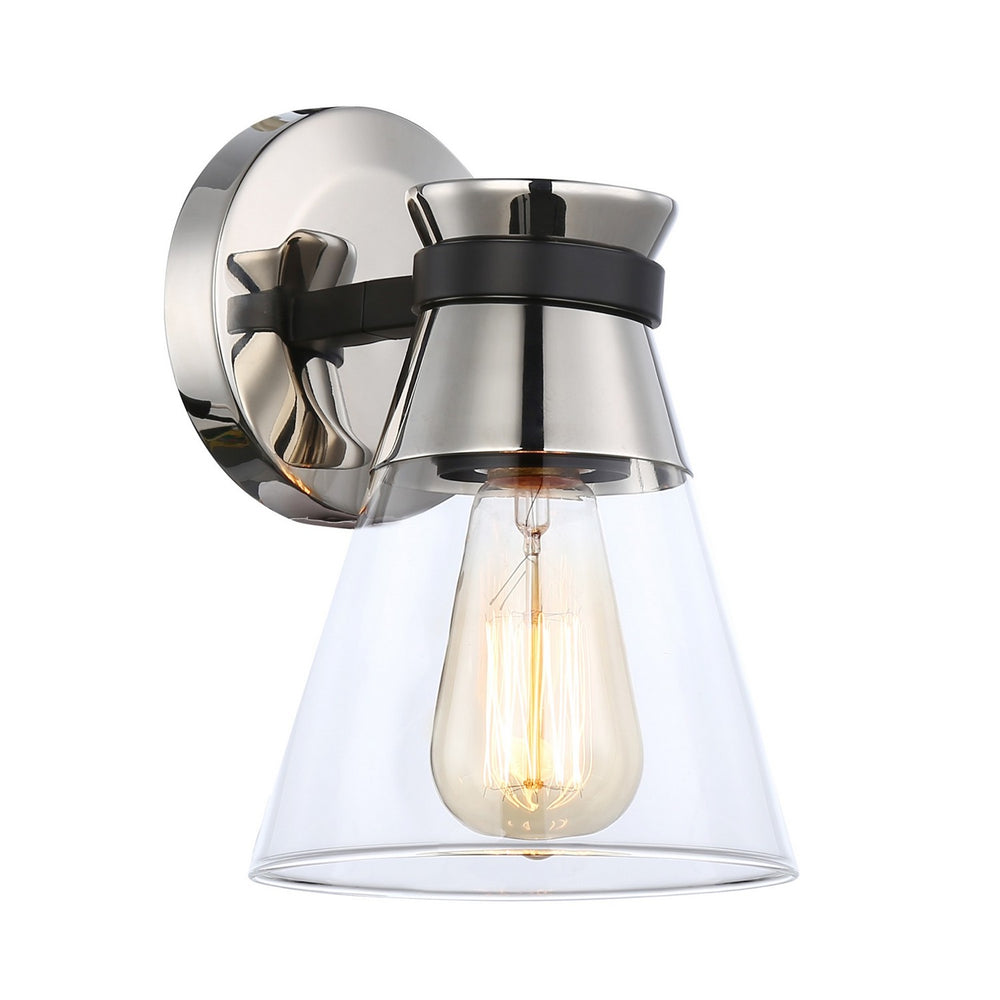 Artcraft Canada - One Light Wall Sconce - Kanata - Black & Brushed Nickel- Union Lighting Luminaires Decor