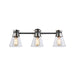 Artcraft Canada - Three Light Vanity - Kanata - Black & Polished Nickel- Union Lighting Luminaires Decor