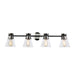 Artcraft Canada - Four Light Vanity - Kanata - Black & Polished Nickel- Union Lighting Luminaires Decor