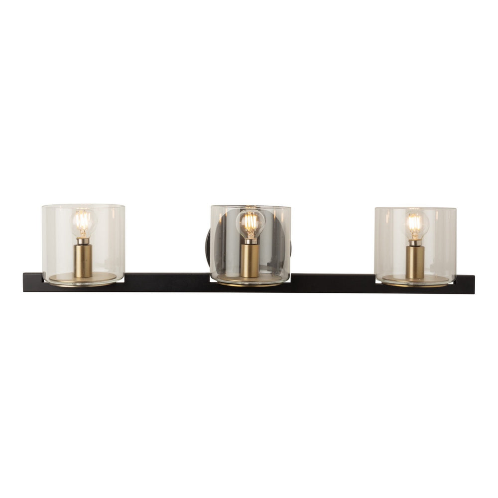 Artcraft Canada - Three Light Vanity - Salinas - Black and Brass- Union Lighting Luminaires Decor