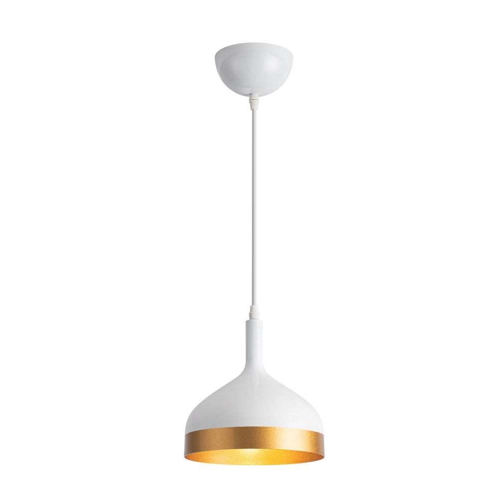 Artcraft Canada - One Light Pendant - Dash - White & Gold- Union Lighting Luminaires Decor