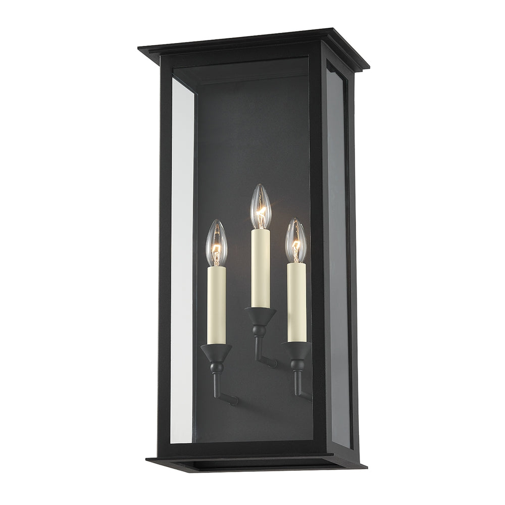 Troy Lighting Canada - Three Light Outdoor Wall Sconce - Chauncey - Textured Black- Union Lighting Luminaires Decor