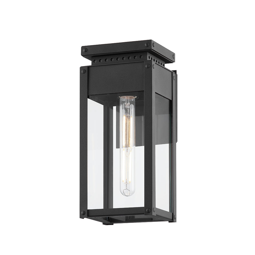 Troy Lighting Canada - One Light Outdoor Wall Sconce - Braydan - Textured Black- Union Lighting Luminaires Decor