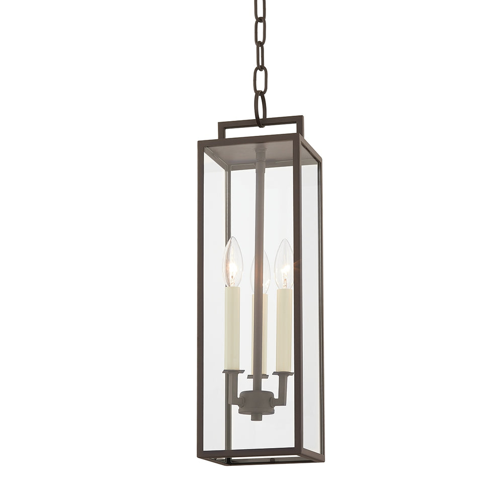 Troy Lighting Canada - Three Light Outdoor Pendant - Beckham - Textured Bronze- Union Lighting Luminaires Decor