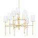 Troy Lighting Canada - Nine Light Chandelier - River - Vintage Gold Leaf- Union Lighting Luminaires Decor
