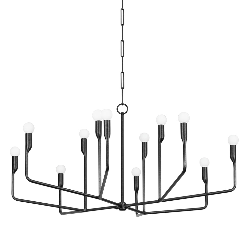 Troy Lighting Canada - 12 Light Chandelier - Norman - Forged Iron- Union Lighting Luminaires Decor